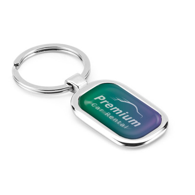 ZABEL. Metal keyring designed for customisation by doming